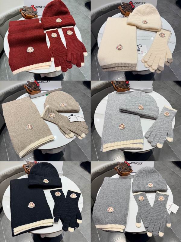 Moncler scarf hat gloves 120901